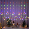 Fairy Star Curtain String LED Lights – 3 Meter Multi-Color Plug-in Decorative Lights with 96 LEDs, (5+5 Star Design) for Christmas Home Decoration