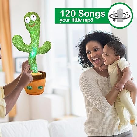 Rechargeable Toys Talking Cactus