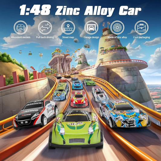 48-Piece Pull Back Car container Set