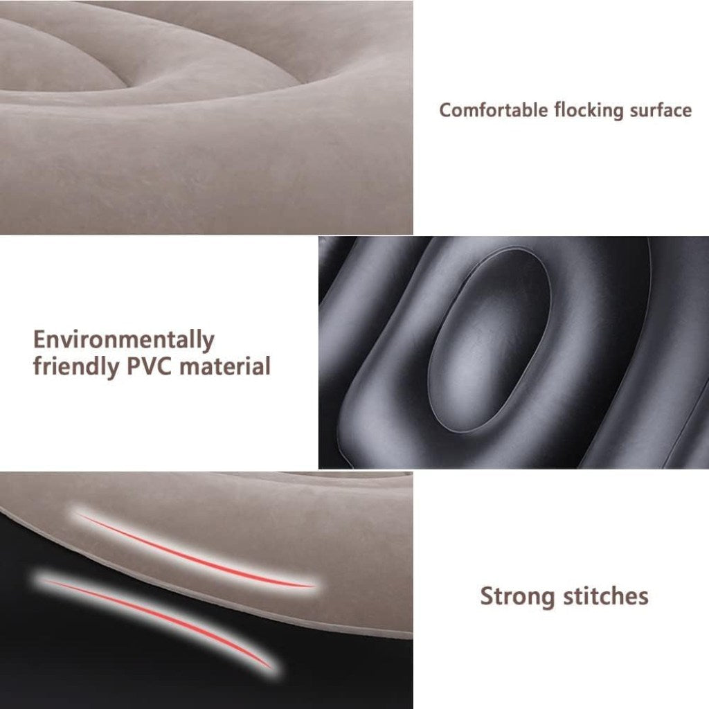 inflatable Chair Lazy Sofa With Footrest Home Improvement