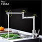 Zig Zag Stainless Steel Deck Mounted Folding Kitchen Faucet